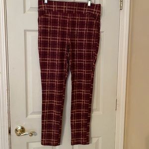 Versona Plaid Full Length Leggings Size Large